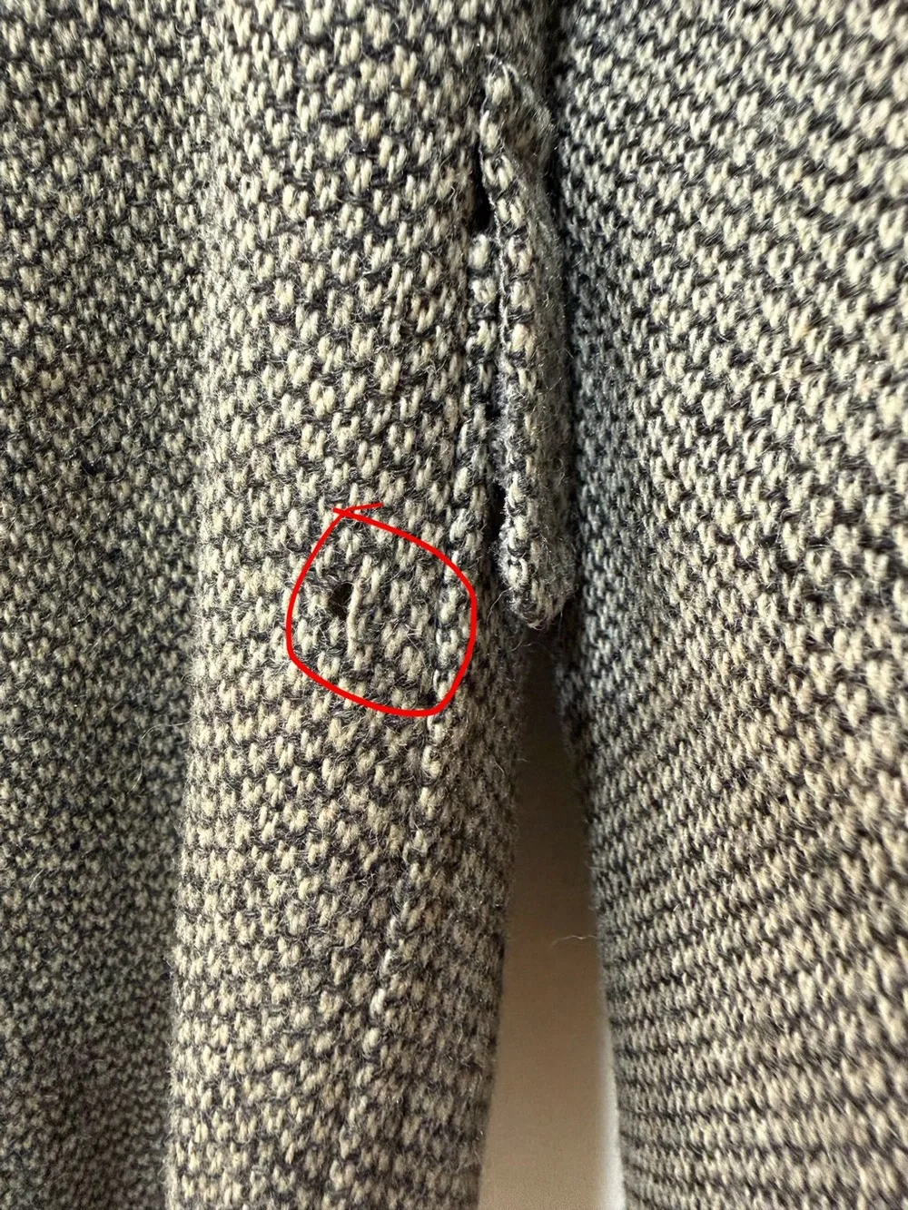 Vintage Lands' End Charter Collection Gray Herringbone Tweed Wool Sport Coat 40R
